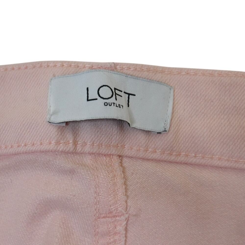 LOFT Womens 10 Mid Rise Pale Pink Skinny Jean NEW - Picture 10 of 12